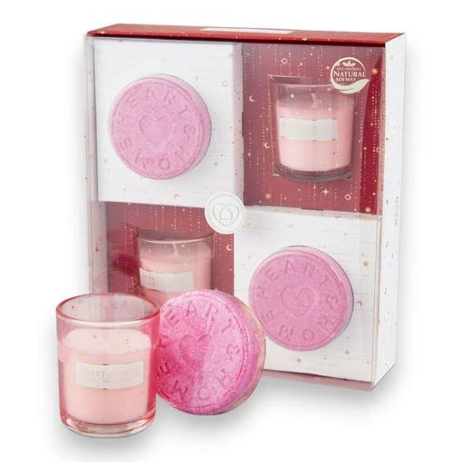 Picture of HEART & HOME MINI CANDLE & BATH BOMB GIFT SET